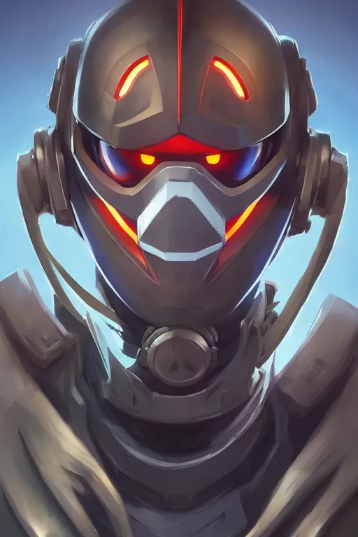 Image similar to epic mask helmet robot ninja portrait stylized as fornite style game design fanart by concept artist gervasio canda, behance hd by jesper ejsing, by rhads, makoto shinkai and lois van baarle, ilya kuvshinov, rossdraws global illumination radiating a glowing aura global illumination ray tracing hdr render in unreal engine 5