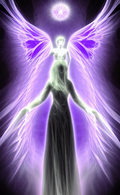 Image similar to Angel knight gothic girl made of Fractal flame,