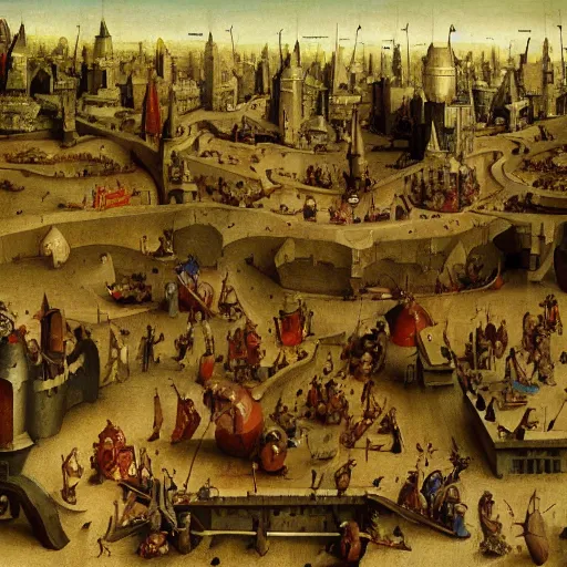 Prompt: hyperrealistic medieval suffering by Jheronimus Bosch Concept art