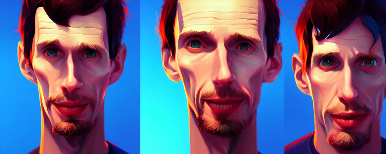 Image similar to portrait of Skinny Pete tepainting concept Blizzard pixar maya engine on stylized background splash comics global illumination lighting artstation lois van baarle, ilya kuvshinov, rossdraws