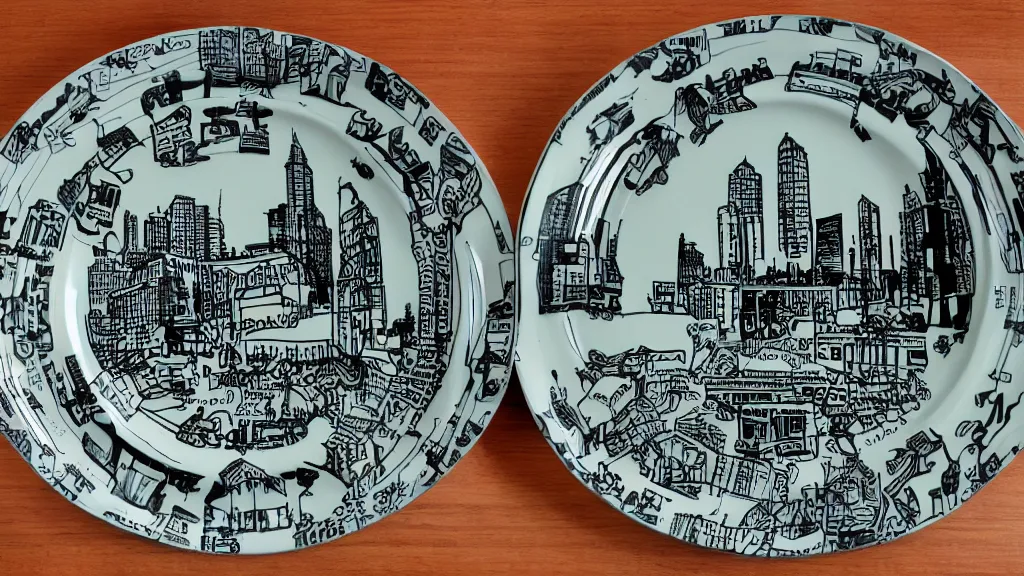 Prompt: smutpunk big - city plate of manor