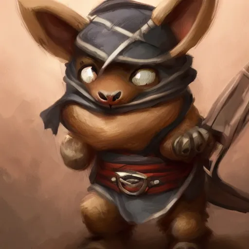 Image similar to cute little anthropomorphic Guinea Pig Ninja , tiny, small, short, Detailed Ninja outfit, cute and adorable, pretty, beautiful, DnD character art portrait, matte fantasy painting, DeviantArt Artstation, by Jason Felix by Steve Argyle by Tyler Jacobson by Peter Mohrbacher, cinematic lighting