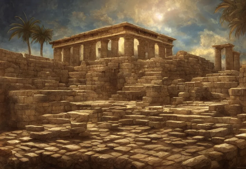 Prompt: a picture of a knossos, epic, detailed, intricate, digital painting, concept art, realistic, smooth, focus, rim light