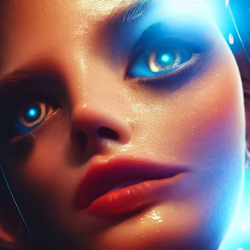 Image similar to artificial intelligence, digital art, highly detailed, trending on artstation, lens flare, atmosphere, hyper realistic, cinematic lightning, sharp focus, extreme details perfect face, pretty face, fine - face, 8 k, ultra texture, masterpiece