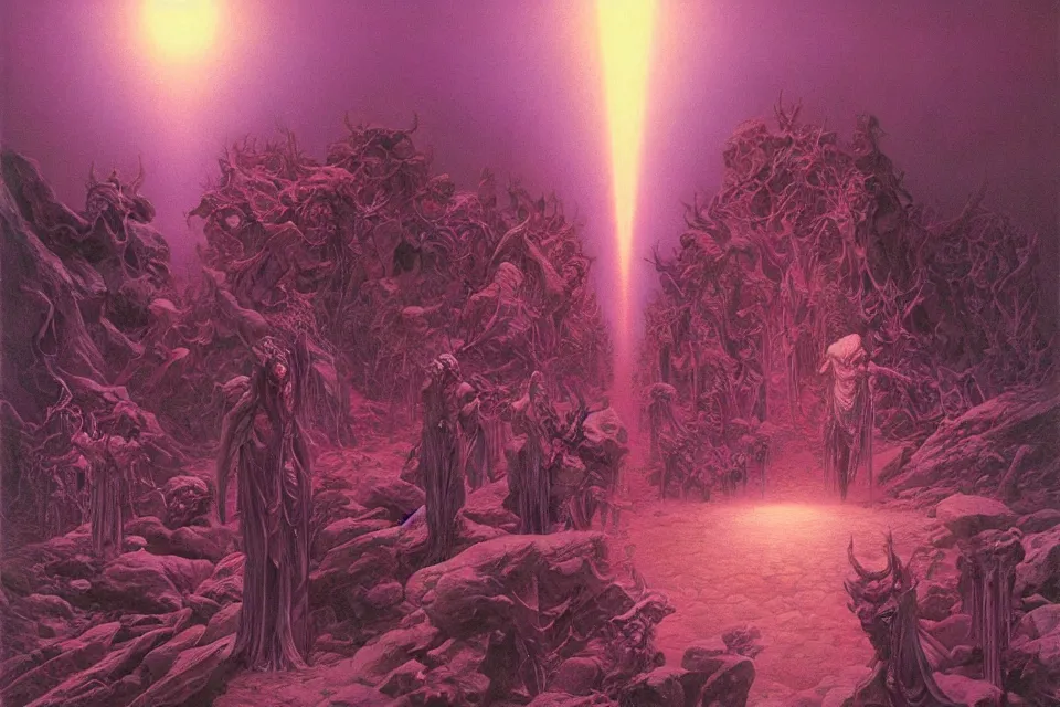 Image similar to divine light, wayne barlowe.