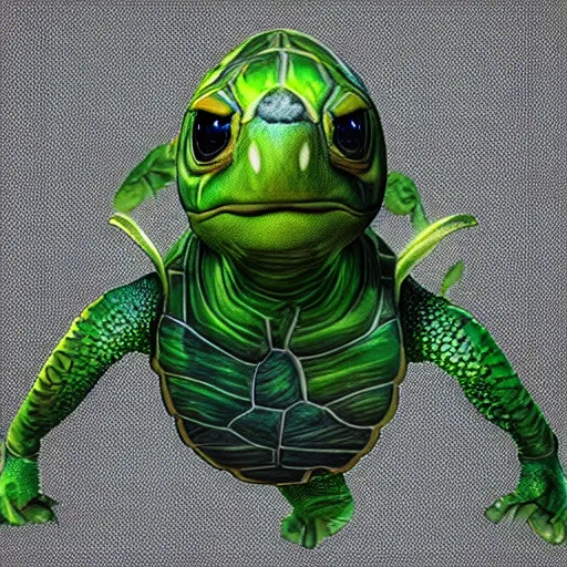 Image similar to insanely cute turtle male wizard strong face with glowing disney eyes, realistic high detailed scales octane render, portrait, face symmetry, centered, anime style, disney character style green enlightened background