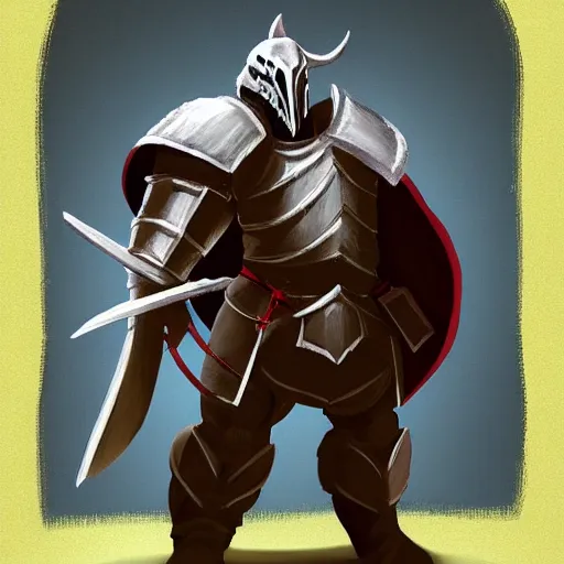 Prompt: painting beast dnd rpg knight