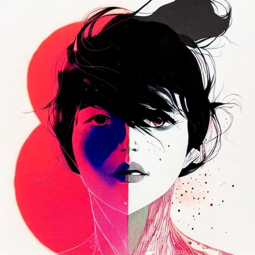 Image similar to portrait soft light, by killian eng and conrad roset, inspired by akira anime, etching, fine, sharp high detail, screen print,