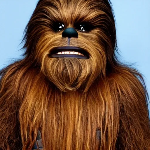 Prompt: chewbacca after shaving his face