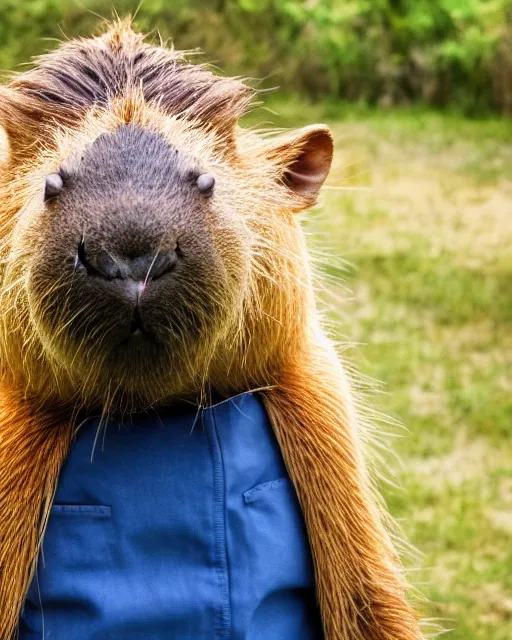 Prompt: a photo of a doctor who is also a capybara, 4 k, high quality, award winning photo