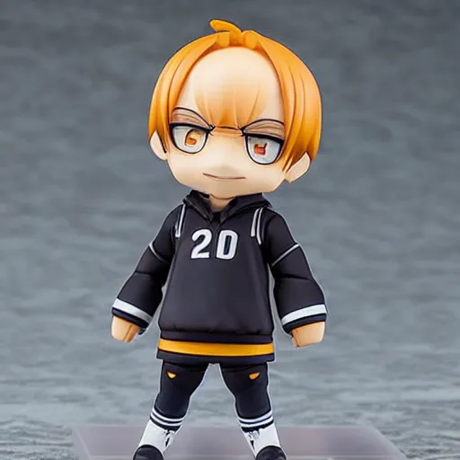 Image similar to tanaka from haikyu as an anime nendoroid of, detailed product photo