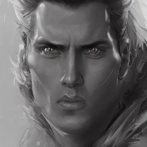 Prompt: a beautfiul award winning commission portrait of gigachad,grayscale,digital art,art by greg rutkowski,character design by charles bowater,photorealistic,ross tran,hyperdetailed,detailed face,fascinating,2021,western comic style