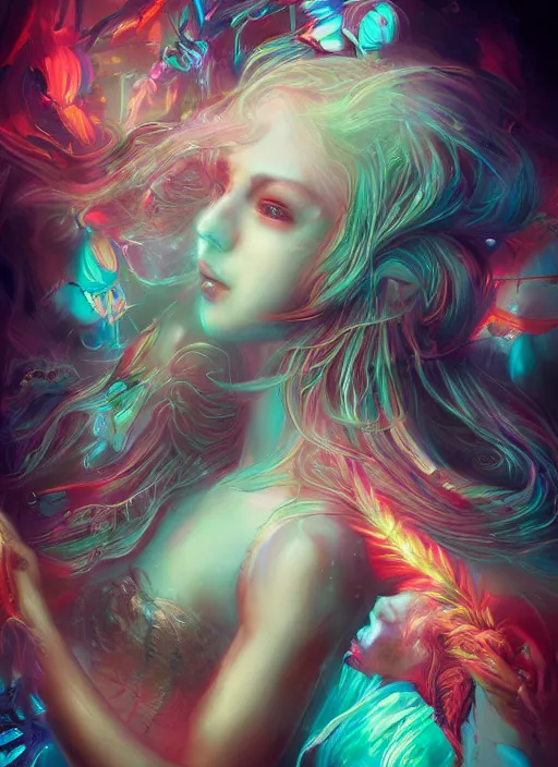 Image similar to dreamscape, female, ross tran, vivid colors, anatomical, highly detailed sculpture, intricate detailed, ommatidia, 8 k, cinematic atmosphere, post - processing