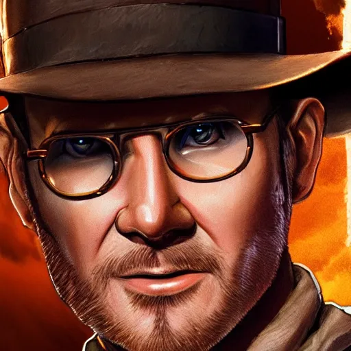 Prompt: Dan Ryckert as Indiana Jones, Portrait, cinematic, detailed, realistic