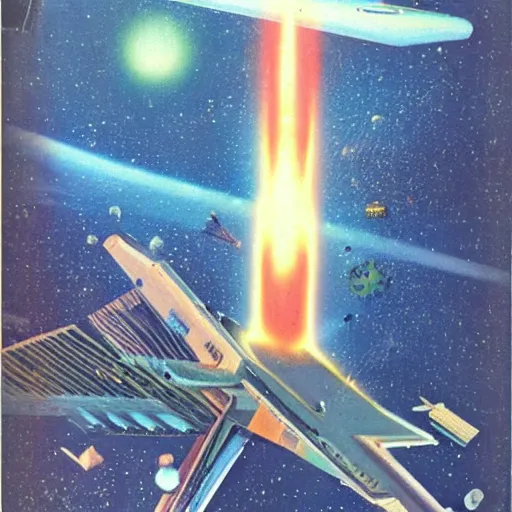 Image similar to starship crash from Omni magazine 1979