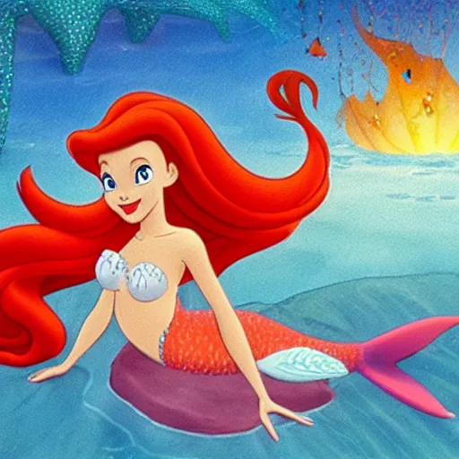 Prompt: ariel the little mermaid