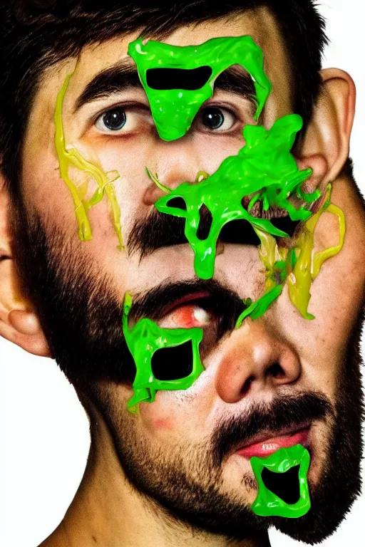 Prompt: 📷 jacksepticeye head out of soup, made of food, head portrait, dynamic lighting, 4 k