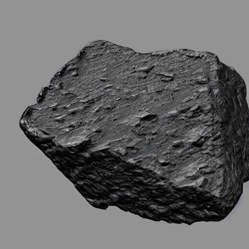 Image similar to piece of glossy dark black ore with scratches and imperfections, unreal reander, insane detailed, ray tracing, 4 k, no noise