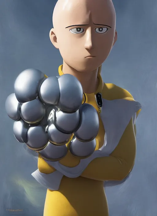 one punch man, hyper detailed masterpiece, digital art, Stable Diffusion