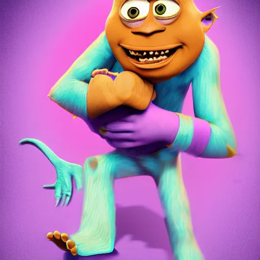 Prompt: Isaac Newton, Isaac Newton as as character in Monsters, Inc., digital art, 4 K, detail