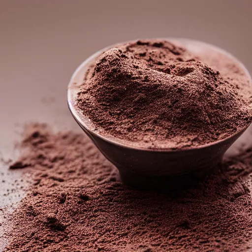 Prompt: Delicious chocolate powder, studio lighting