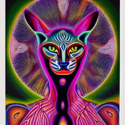 Image similar to Alex Grey Cat