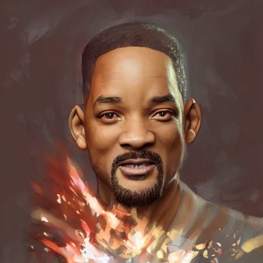 Image similar to will smith, artwork by cushart, krenz