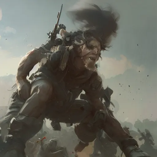 Image similar to man stonding on battlefield, by stanley artgerm lau, wlop, rossdraws, james jean, andrei riabovitchev, marc simonetti, yoshitaka amano, artstation, cgsociety,