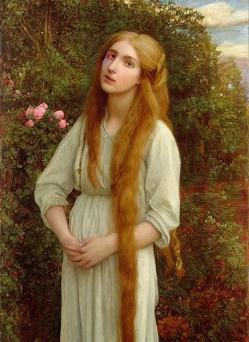 Prompt: Pre-Raphaelite Beautiful young girl doctor with blond dreadlocks in a doctor\'s gown