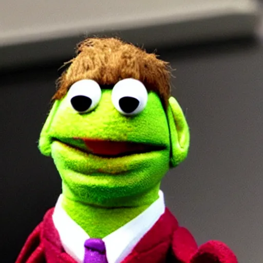 Prompt: Saul Goodman as a muppet