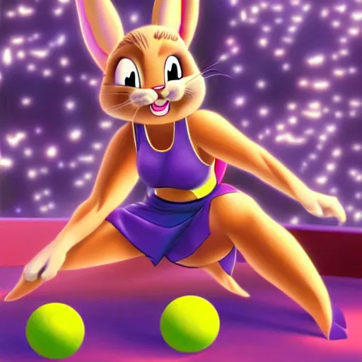 Image similar to Lola Bunny Space Jam movie still, deviantart