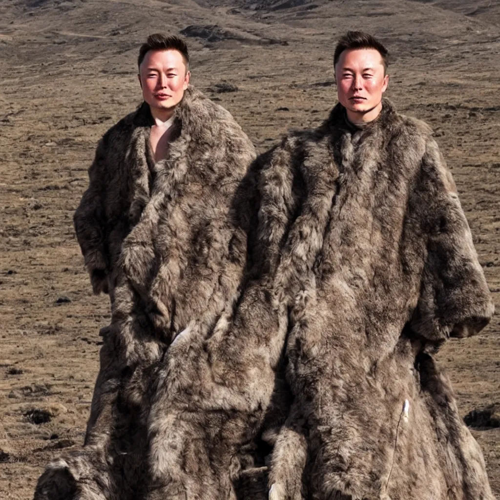 Image similar to ancient mongolian elon musk