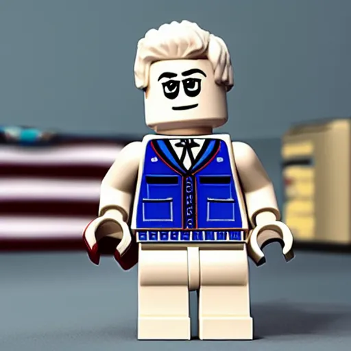 Image similar to 2 0 2 0 election lego set with included special edition joe biden minifigure in plastic packaging