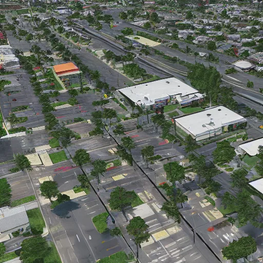 Image similar to pembroke pines florida in gta 5, 8k octane 3D render