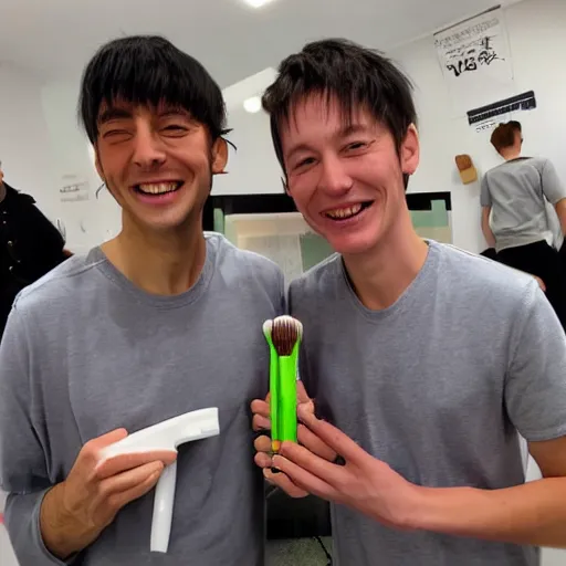 Image similar to ( trollface × toothbrush )