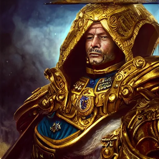 Prompt: the last emperor of mankind, professionally painted digital art illustration, smooth, sharp focus, atmospheric lighting, highly detailed illustration highlights, golden ratio, extremely detailed winning award masterpiece, 8K post-processing, trending on artstation flawless, prismatic highlights, telephoto, depth of field, cinematic, macro, concept art, wepa digital, elegant, epic, octane render, v-ray