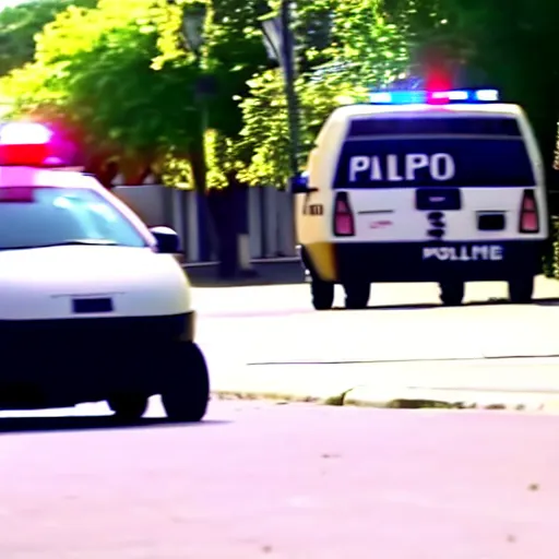 Image similar to capybara on skateboard being chased by police cars , 4k , HD , cops are looking for capybara