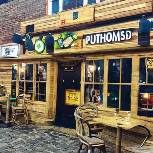 Image similar to Mushroom themed pub