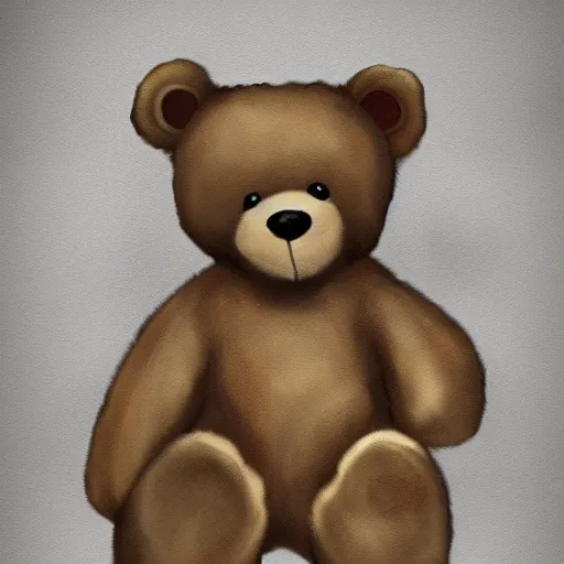 Image similar to teddy bear throwing up, photorealistic