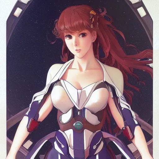 Image similar to “ anime, full body,, gundam pilot pretty girl, highly intricate detailed, light and shadow effects, intricate, highly detailed, digital painting, art station, concept art, smooth, sharp focus, illustration, advanced digital anime art, art by artgerm and greg rutkowski and alphonse mucha and william - adolphe bouguereau ”