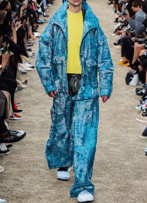 Image similar to hyperrealistic and heavy detailed balenciaga runway show of rick and morty , Leica SL2 50mm, vivid color, high quality, high textured, real life