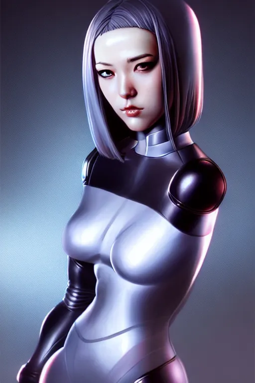 Prompt: female android by Artgerm and WLOP