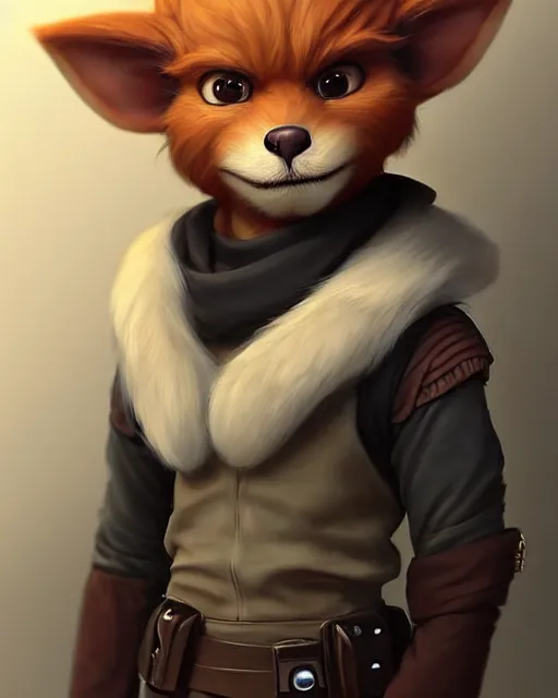 Image similar to character concept art of a cute young male anthropomorphic starwars furry | | cute - fine - face, pretty face, key visual, realistic shaded perfect face, fine details by stanley artgerm lau, wlop, rossdraws, james jean, andrei riabovitchev, marc simonetti, and sakimichan, trending on artstation