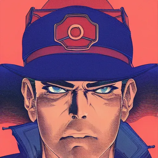 Prompt: portrait closeup of crazy terry bogard, symmetrical, cinematic colors, by yoichi hatakenaka, masamune shirow, josan gonzales and dan mumford, ayami kojima, takato yamamoto, barclay shaw, karol bak, yukito kishiro