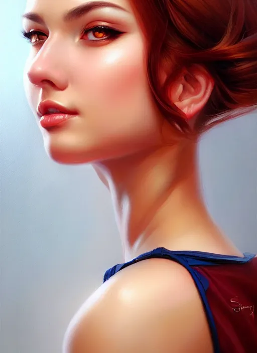 Image similar to photo of a gorgeous young woman in the style of stefan kostic, realistic, sharp focus, 8k high definition, insanely detailed, intricate, elegant, art by stanley lau and artgerm