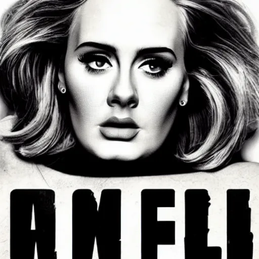 Image similar to adele 2 5 cover art style of tom cruise,