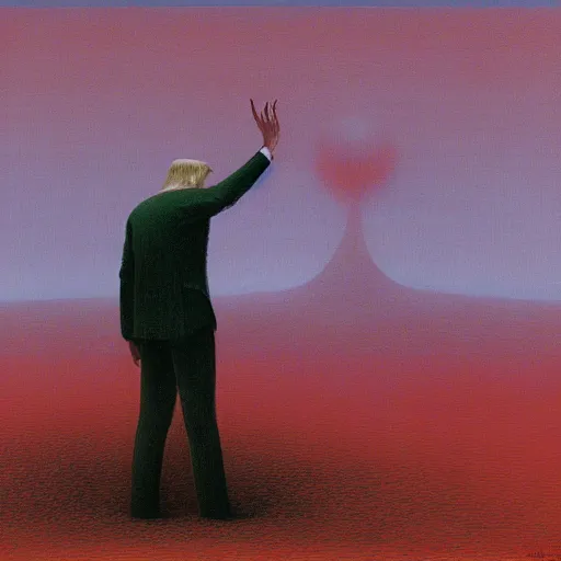 Image similar to Donald Trump. Failure. Zdzisław Beksiński