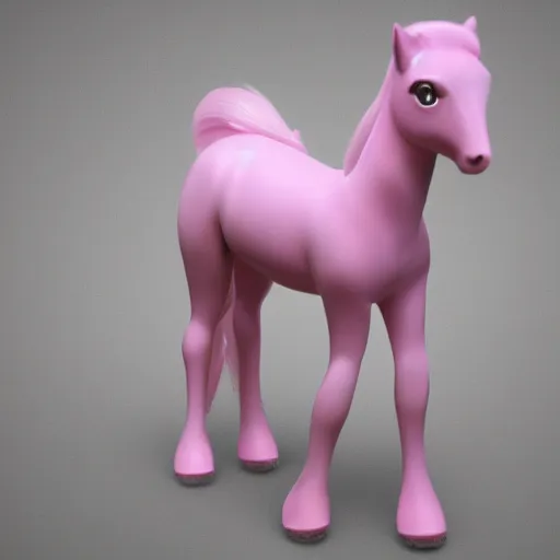 Prompt: pink pony full body, full detail hiperealistic