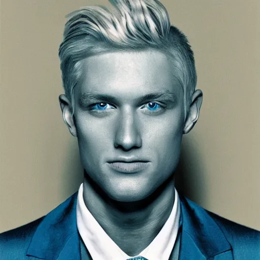 Prompt: a very ugly blue eyed blond man