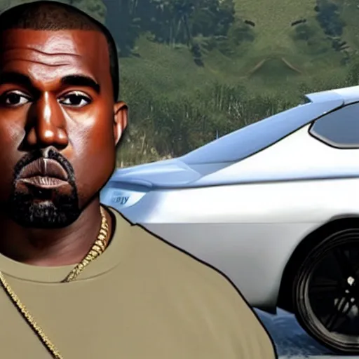 Prompt: Kanye West in a GTA V